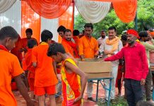 कांवड़िया सेवा शिविर का शुभारंभ, एक माह तक मिलेगी सेवा